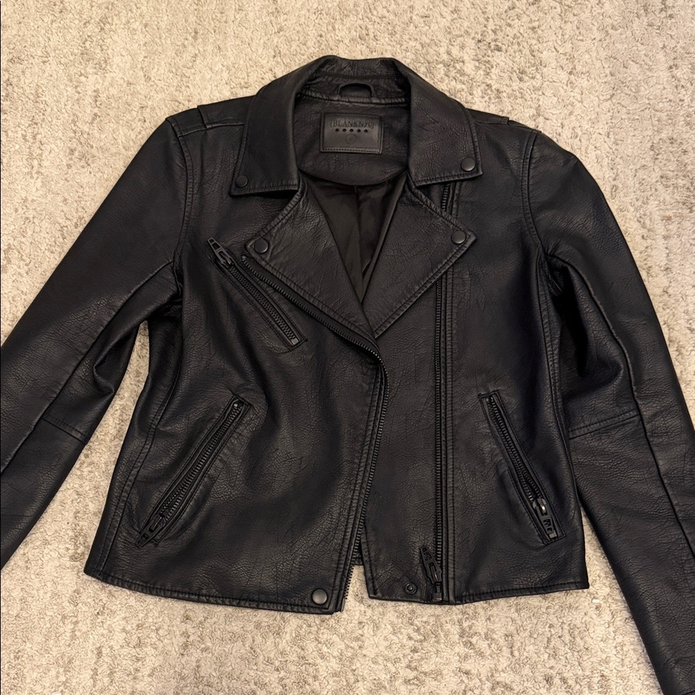 Blank NYC Black Leather Moto Jacket
